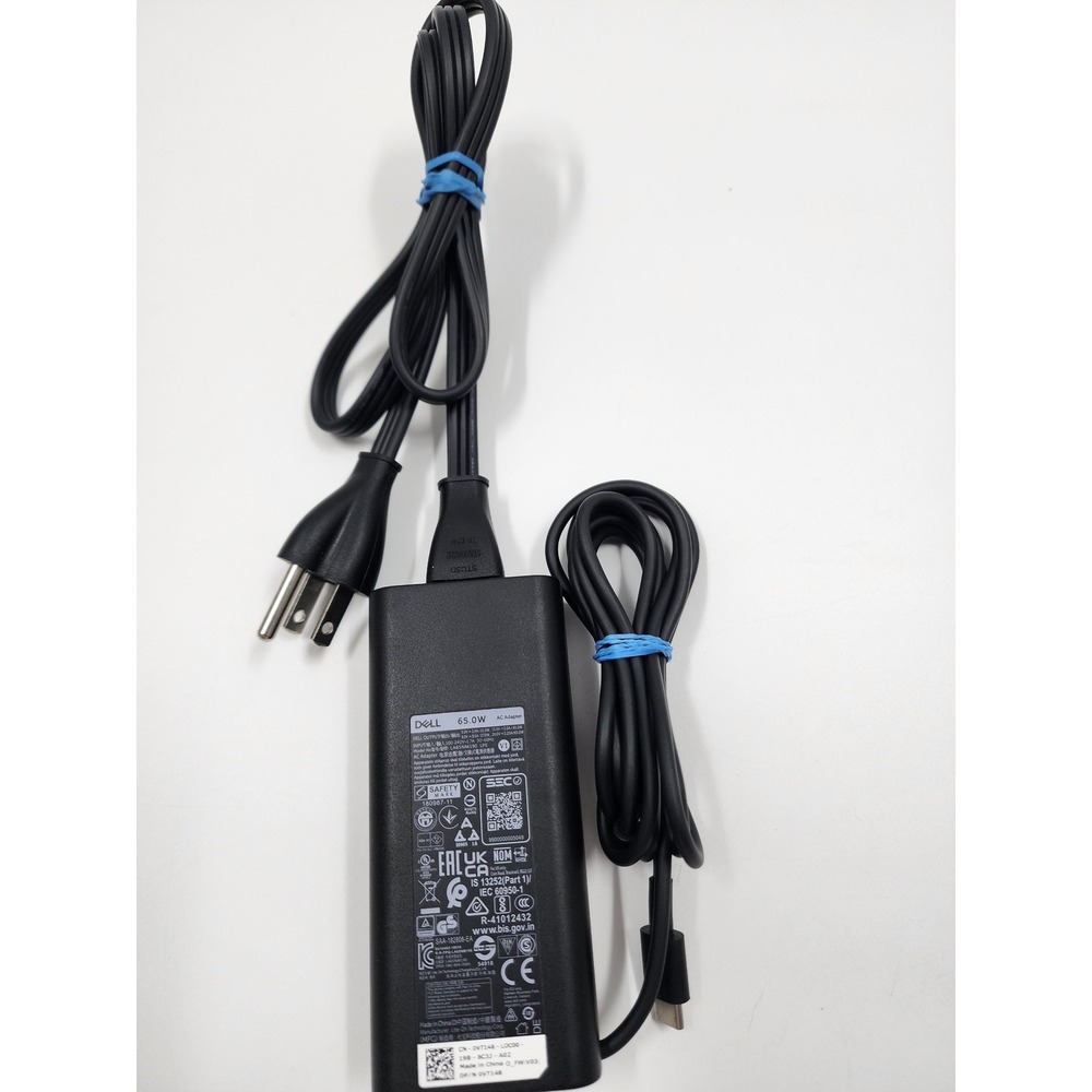 Dell 65W USB-C AC Adapter Laptop Charger LA65NM190 0M1WCF Black